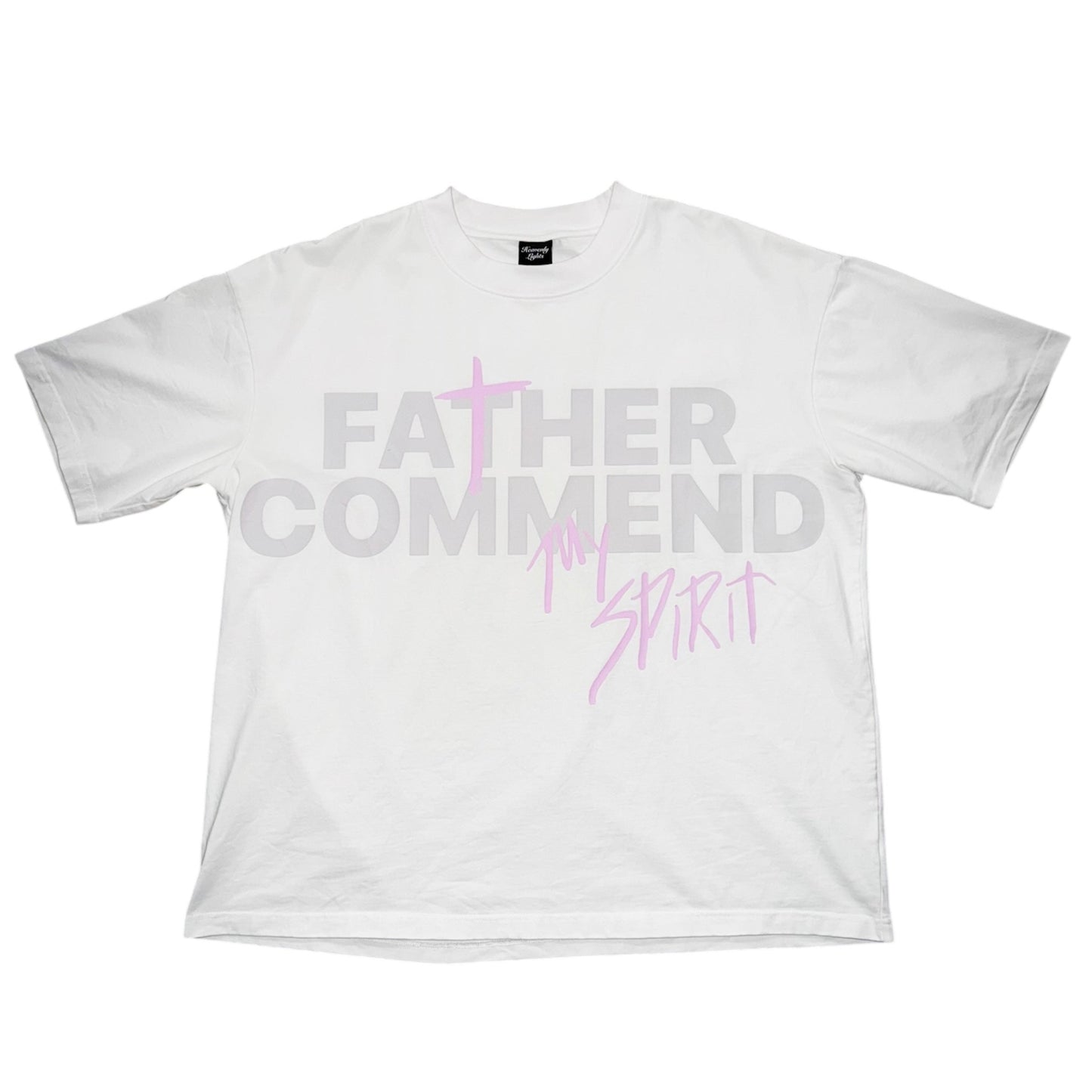WHITE & PINK "COMMENDED" TEE