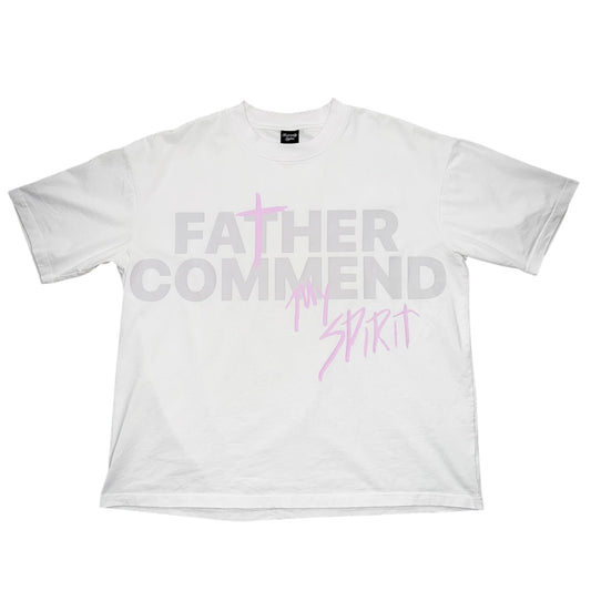 WHITE & PINK "COMMENDED" TEE